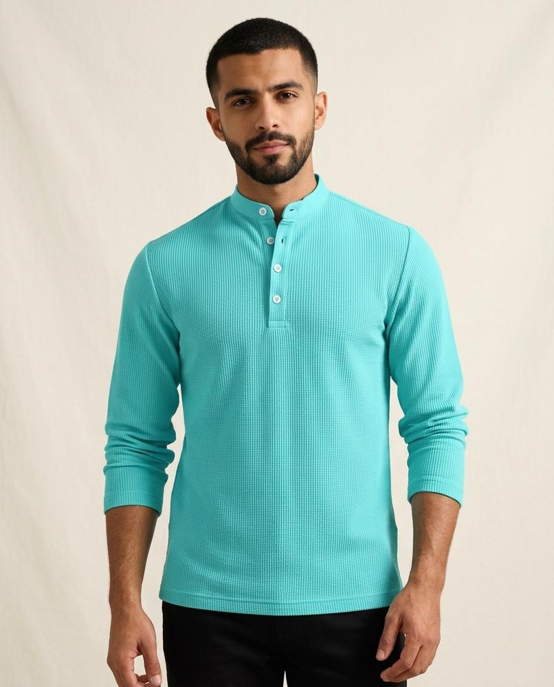 Lands Fashion - Auded | Structured Stand-Collar Shirt Men