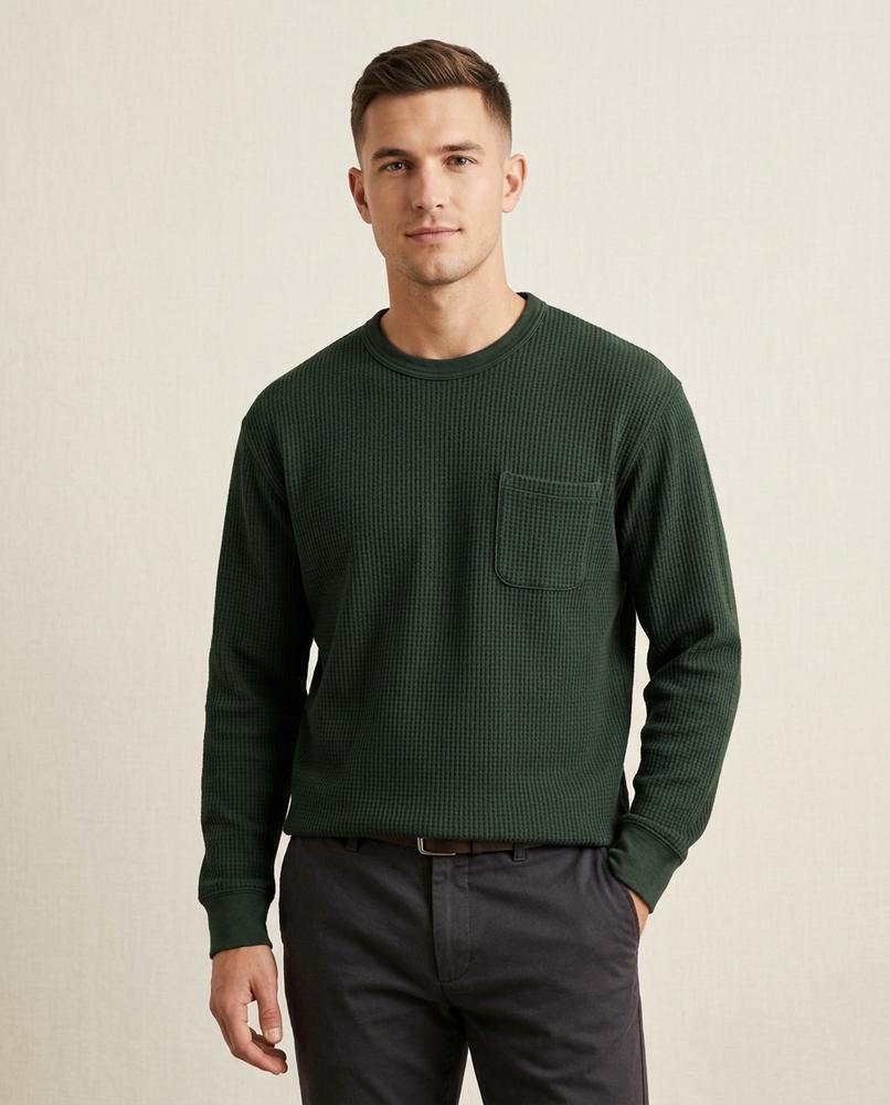Lands Fashion - Magar | Waffle-Knit Long-Sleeved Sweater Men