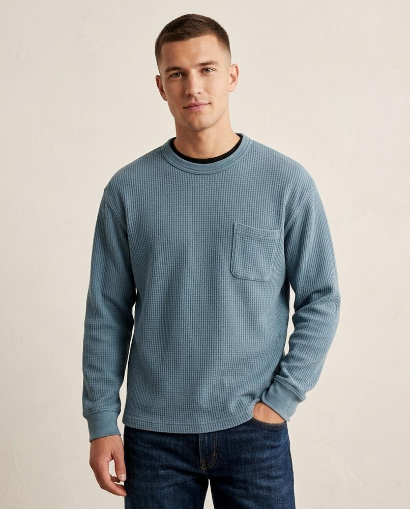 Lands Fashion - Magar | Waffle-Knit Long-Sleeved Sweater Men