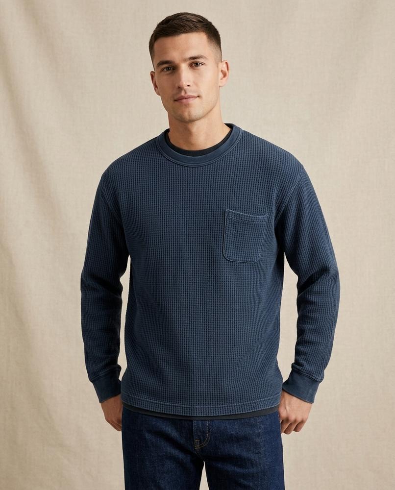 Lands Fashion - Magar | Waffle-Knit Long-Sleeved Sweater Men