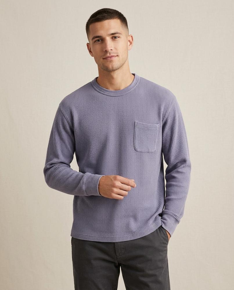 Lands Fashion - Magar | Waffle-Knit Long-Sleeved Sweater Men