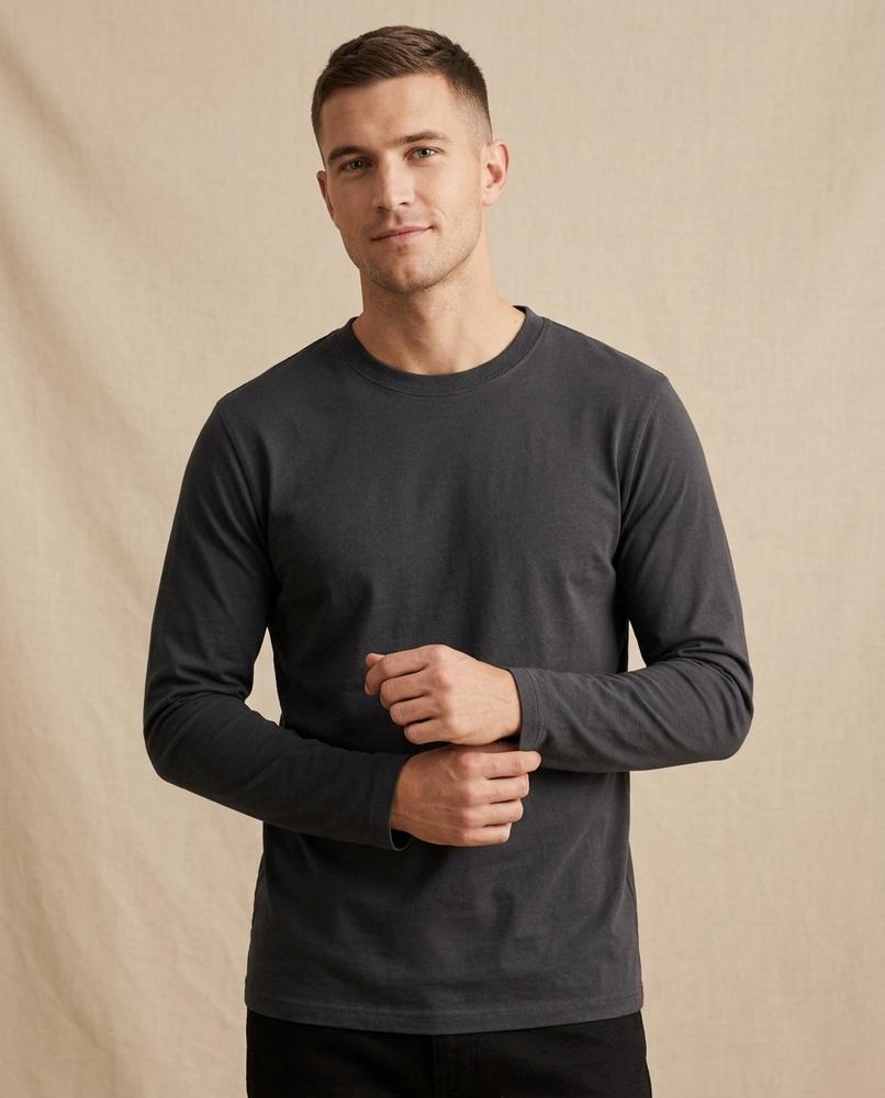 Lands Fashion - Vorer | Long-Sleeved Crewneck T-Shirt Men