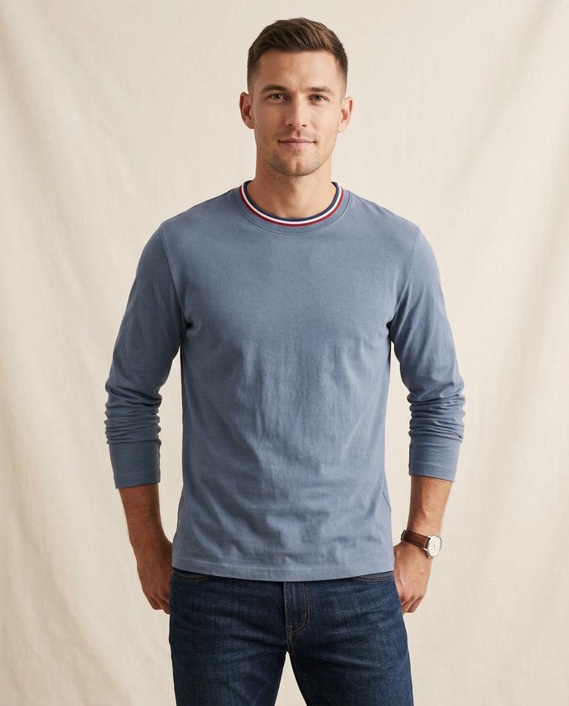Lands Fashion - Vorer | Long-Sleeved Crewneck T-Shirt Men