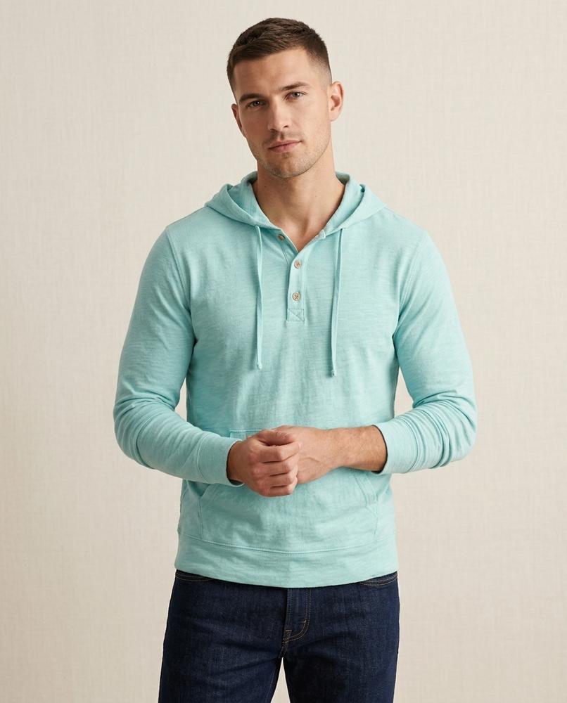 Lands Fashion - Kehom | Button-Placket Lightweight Hoodie Men