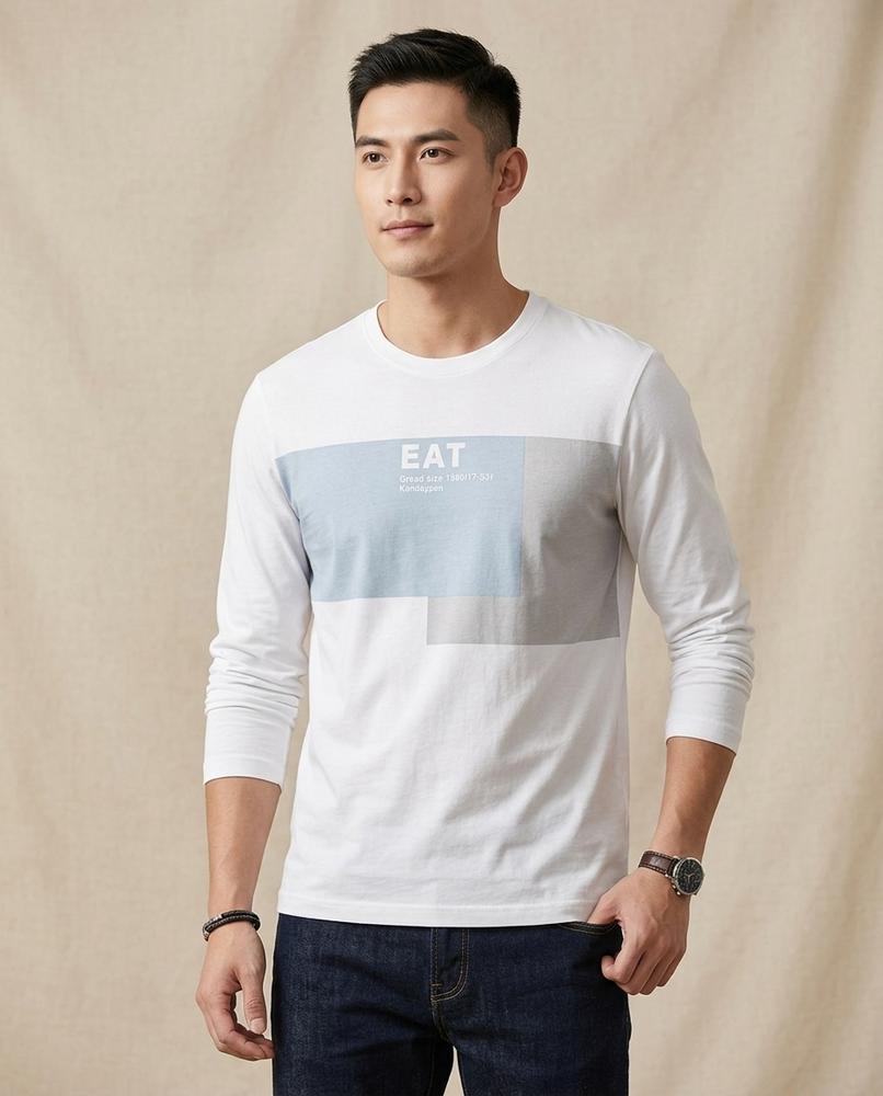 Lands Fashion - Mumul | Color-Block Relaxed Fit T-Shirt Men