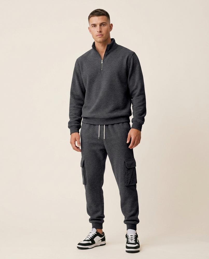 Lands Fashion - Corod | Quarter-Zip Cargo Suit Men