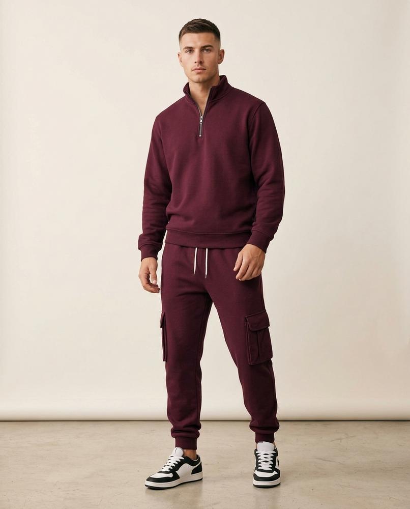 Lands Fashion - Corod | Quarter-Zip Cargo Suit Men