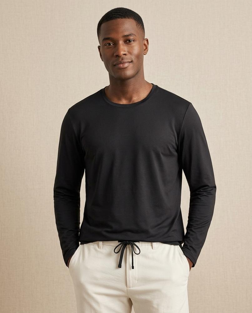 Lands Fashion - Nusav | Long-Sleeved Crewneck T-Shirt Men