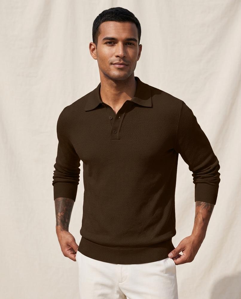 Lands Fashion - Vawor | Textured Knit Long-Sleeved Sweater Men