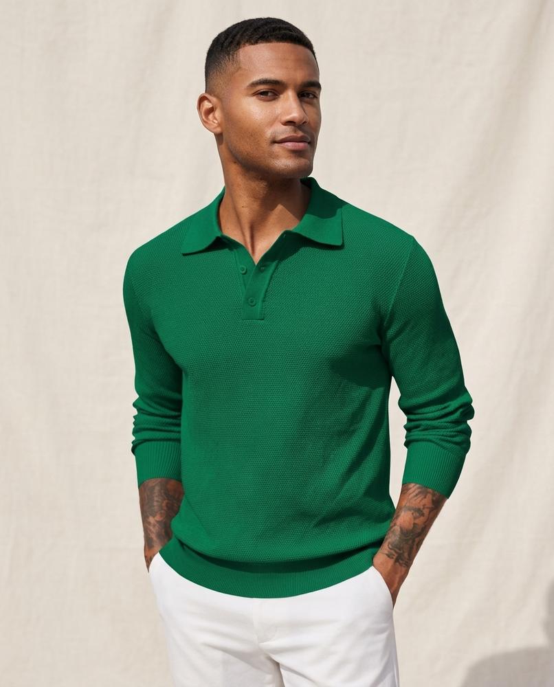 Lands Fashion - Vawor | Textured Knit Long-Sleeved Sweater Men