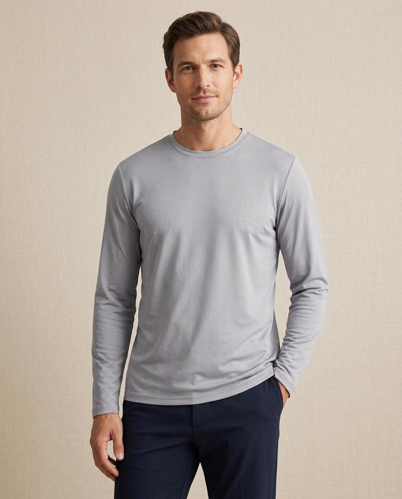 Lands Fashion - Nusav | Long-Sleeved Crewneck T-Shirt Men
