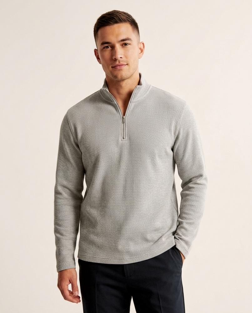 Lands Fashion - Aenen | Textured Quarter-Zip Sweater Men