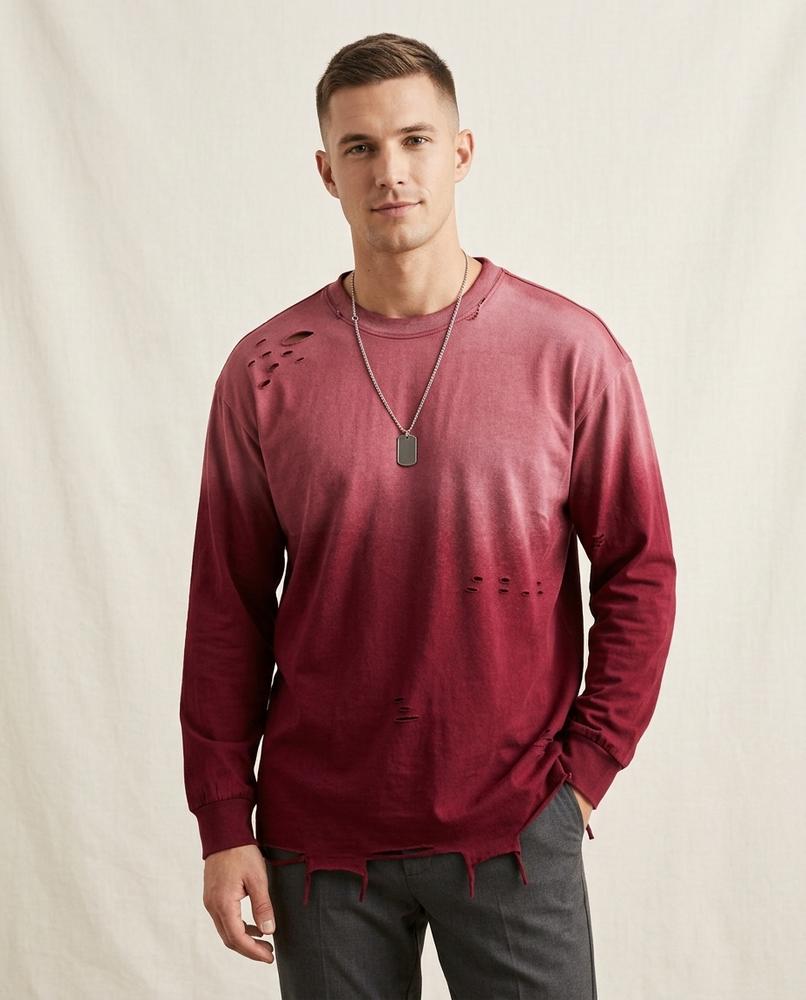 Lands Fashion - Rozod | Distressed Gradient T-Shirt Unisex