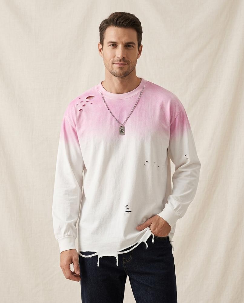Lands Fashion - Rozod | Distressed Gradient T-Shirt Unisex