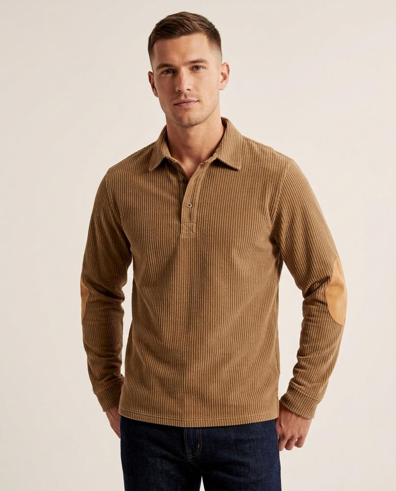 Lands Fashion - Derik | Corduroy Elbow-Patch Sweater Men