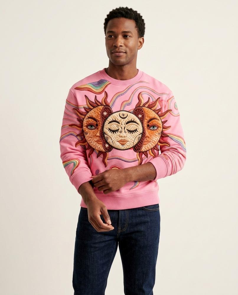 Lands Fashion - Vopat | Embroidered Crewneck Sweatshirt Men