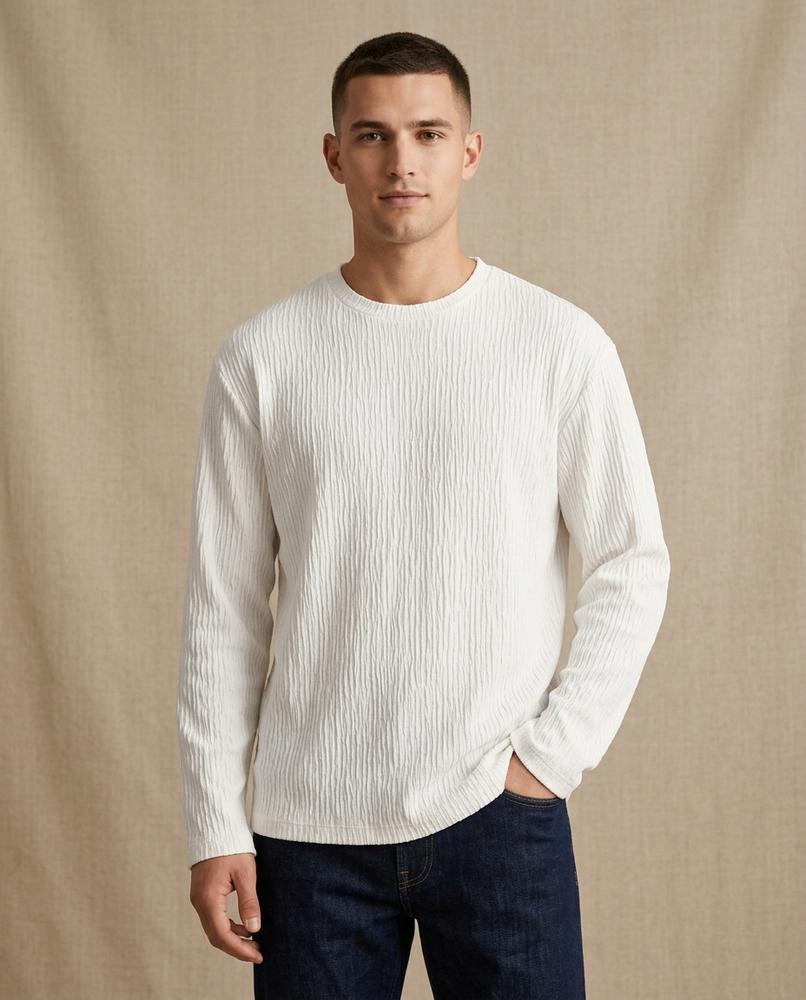 Lands Fashion - Eawin | Ribbed Relaxed Fit Sweater Men