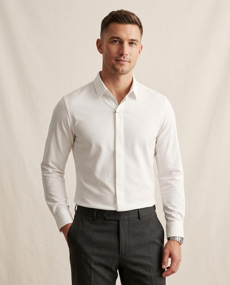 Lands Fashion - Dibel | Long-Sleeved Concealed-Placket Shirt Men