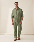 Lands Fashion - Zezet | Linen Hooded Suit Men