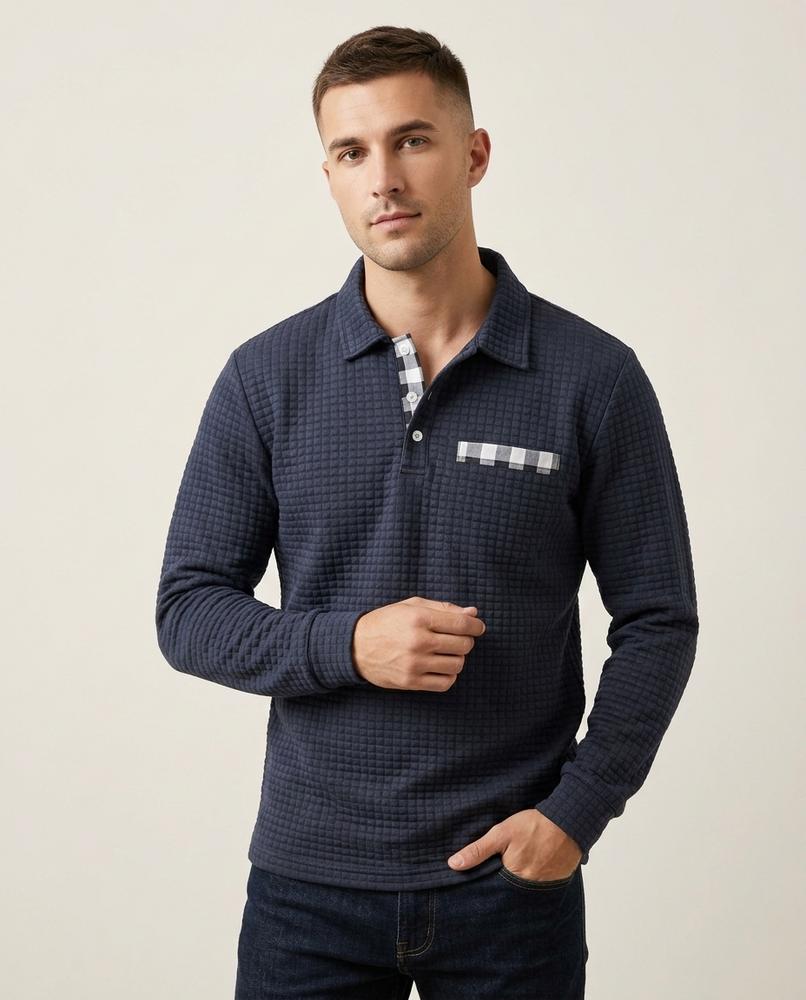 Lands Fashion - Dupiv | Quilted Slim Fit Sweater Men