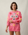 Lands Fashion - Nizis | Appliquéd Relaxed Fit Sweatshirt Women
