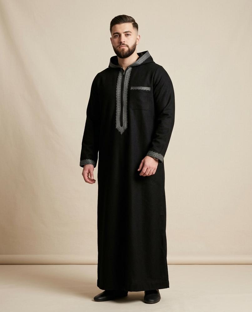 Lands Fashion - Yonid | Lined Embroidered Coat Men
