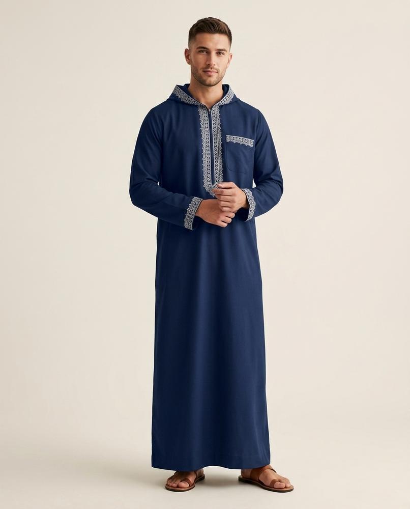 Lands Fashion - Yonid | Lined Embroidered Coat Men
