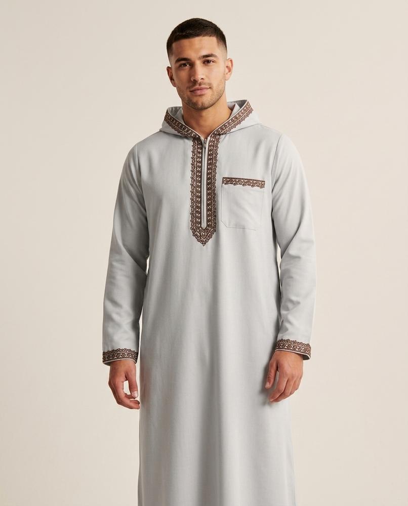 Lands Fashion - Yonid | Lined Embroidered Coat Men