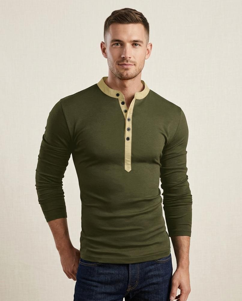 Lands Fashion - Rikad | Slim Fit Two-Tone T-Shirt Men