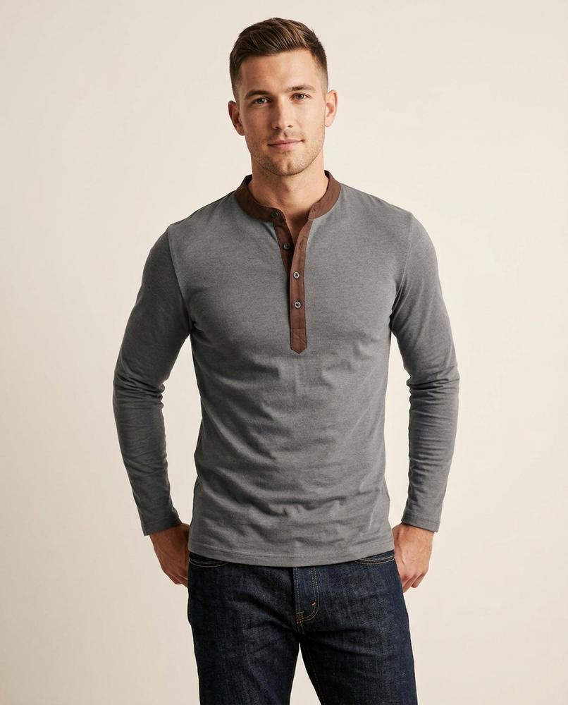 Lands Fashion - Rikad | Slim Fit Two-Tone T-Shirt Men