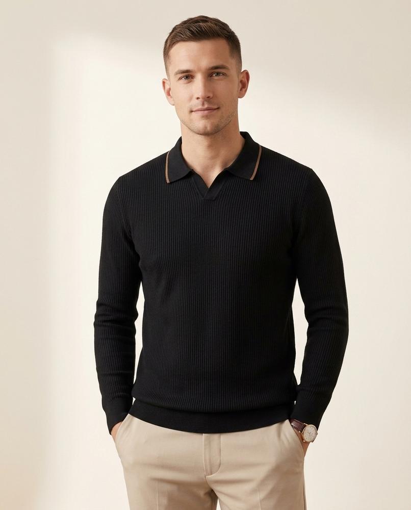 Lands Fashion - Cuwol | Ribbed Tipped Sweater Men