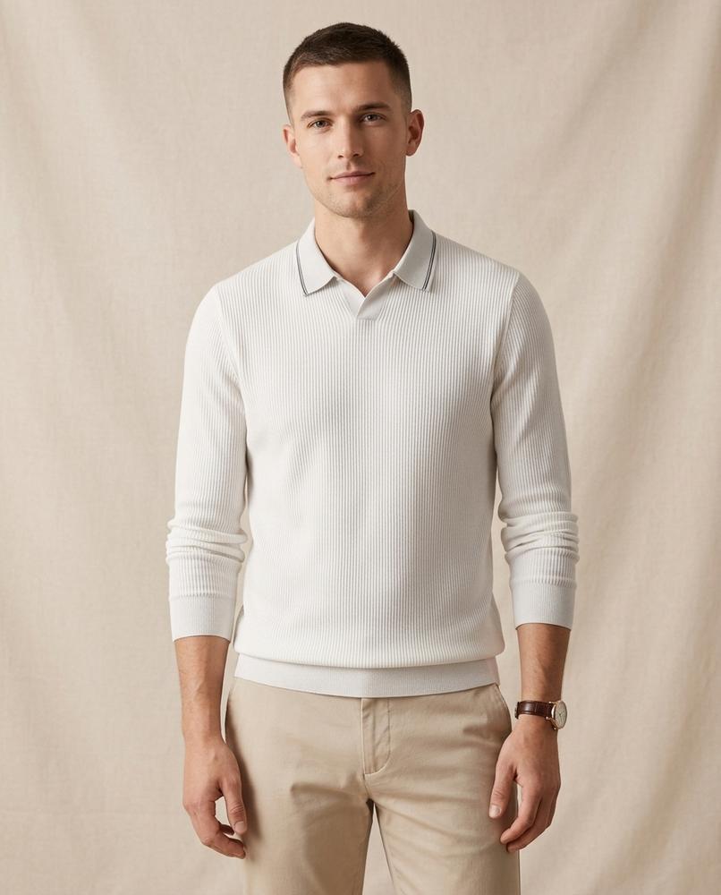 Lands Fashion - Cuwol | Ribbed Tipped Sweater Men