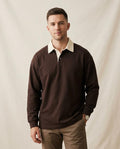 Lands Fashion - Zezud | Contrast-Collar Relaxed-Fit Sweatshirt Unisex