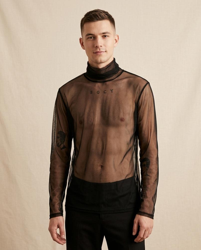 Lands Fashion - Zoler | Sheer Turtleneck Top Men