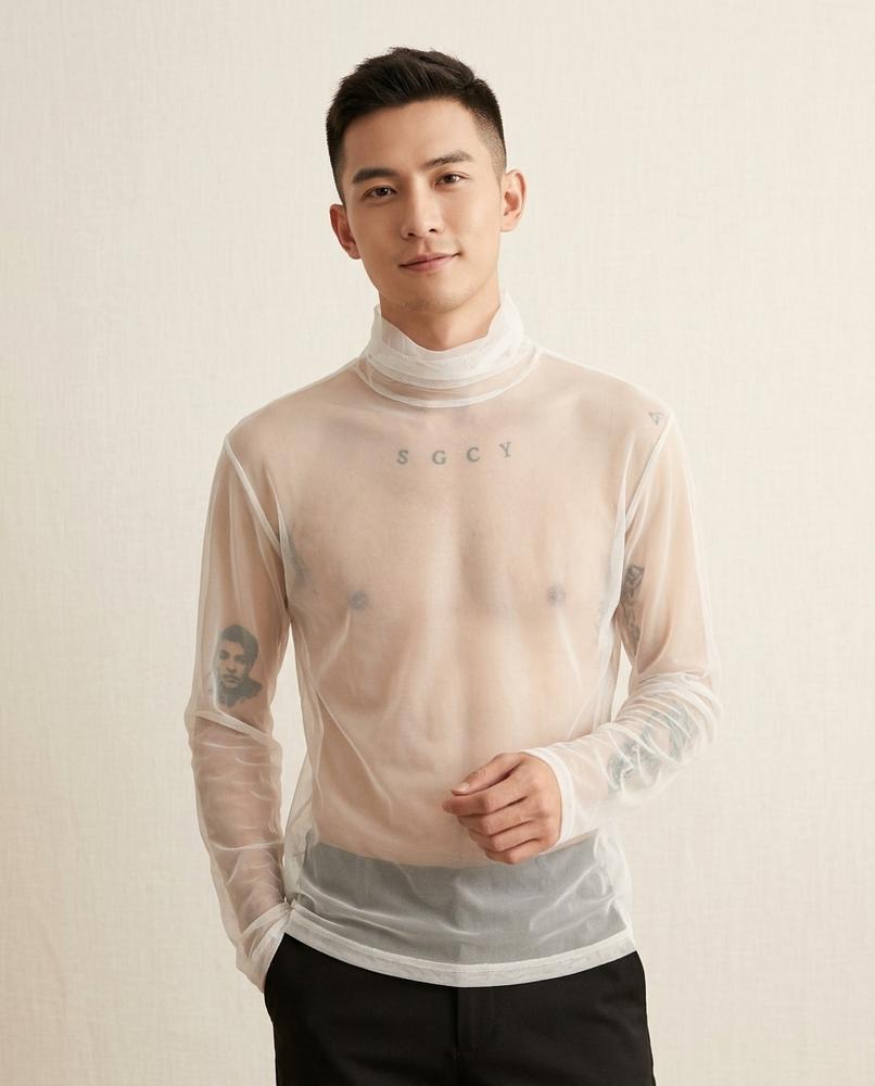 Lands Fashion - Zoler | Sheer Turtleneck Top Men