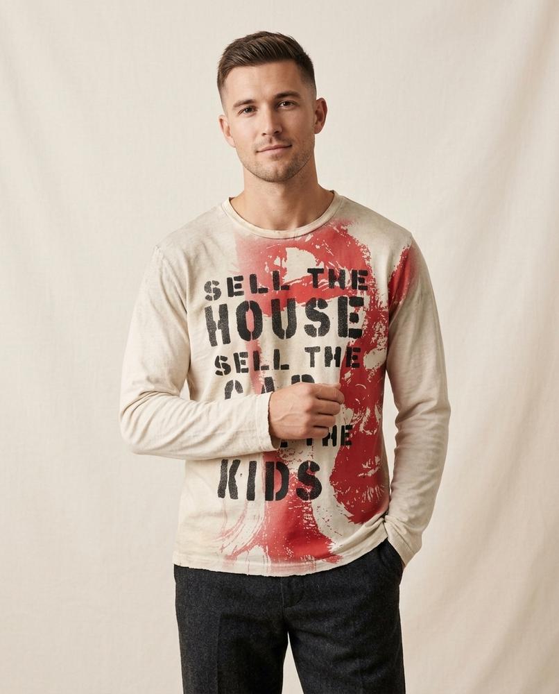 Lands Fashion - Sikum | Long-Sleeved Printed T-Shirt Men