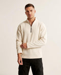 Lands Fashion - Tapar | Ribbed Half-Zip Sweater Men