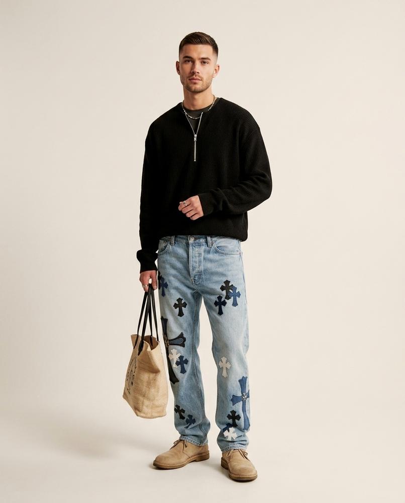 Lands Fashion - Tapar | Ribbed Half-Zip Sweater Men