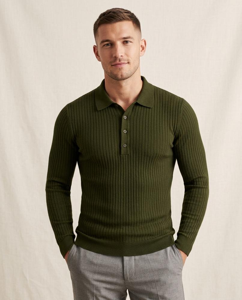 Lands Fashion - Kokim | Rib-Knit Slim-Fit Sweater Men