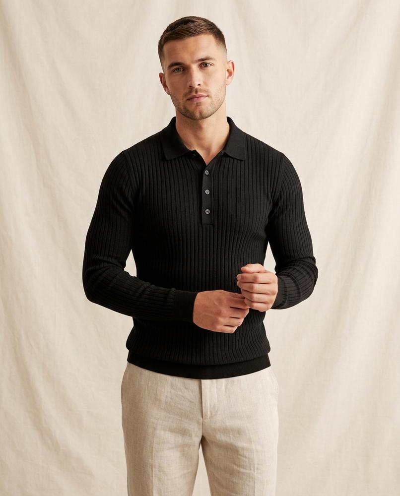 Lands Fashion - Kokim | Rib-Knit Slim-Fit Sweater Men