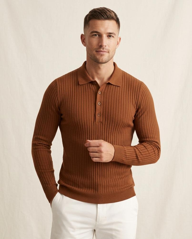 Lands Fashion - Kokim | Rib-Knit Slim-Fit Sweater Men