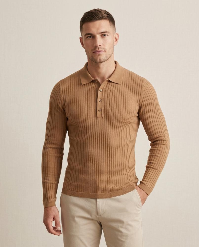 Lands Fashion - Kokim | Rib-Knit Slim-Fit Sweater Men