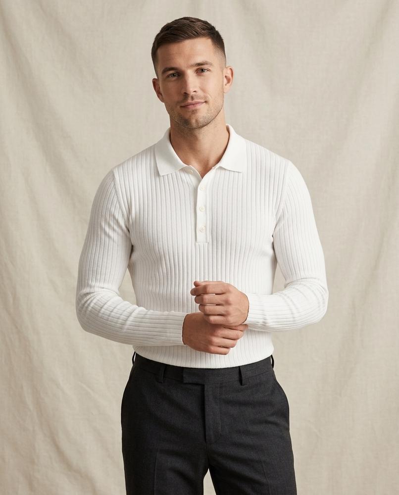 Lands Fashion - Kokim | Rib-Knit Slim-Fit Sweater Men
