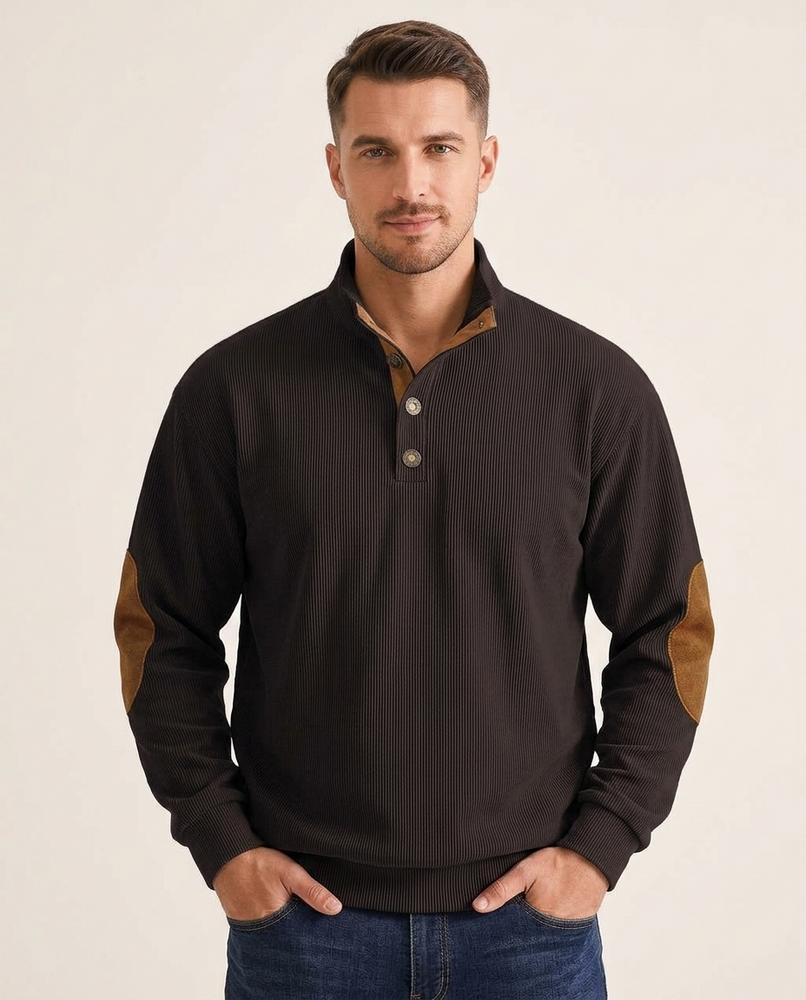Lands Fashion - Nudul | Ribbed Buttoned Sweater Men