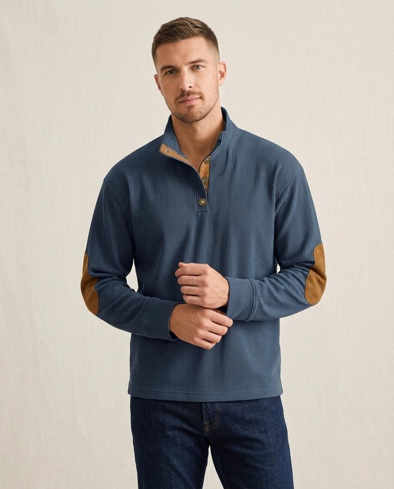 Lands Fashion - Nudul | Ribbed Buttoned Sweater Men