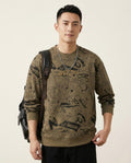 Lands Fashion - Eomem | Graphic Print Crewneck Sweatshirt Men