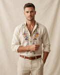 Lands Fashion - Elram | Embroidered Long-Sleeved Shirt Men