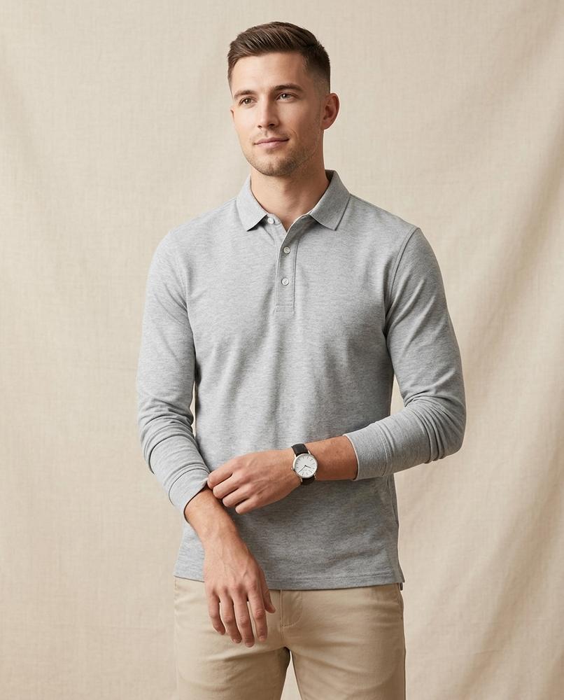Lands Fashion - Yalin | Long-Sleeved Collared Shirt Men
