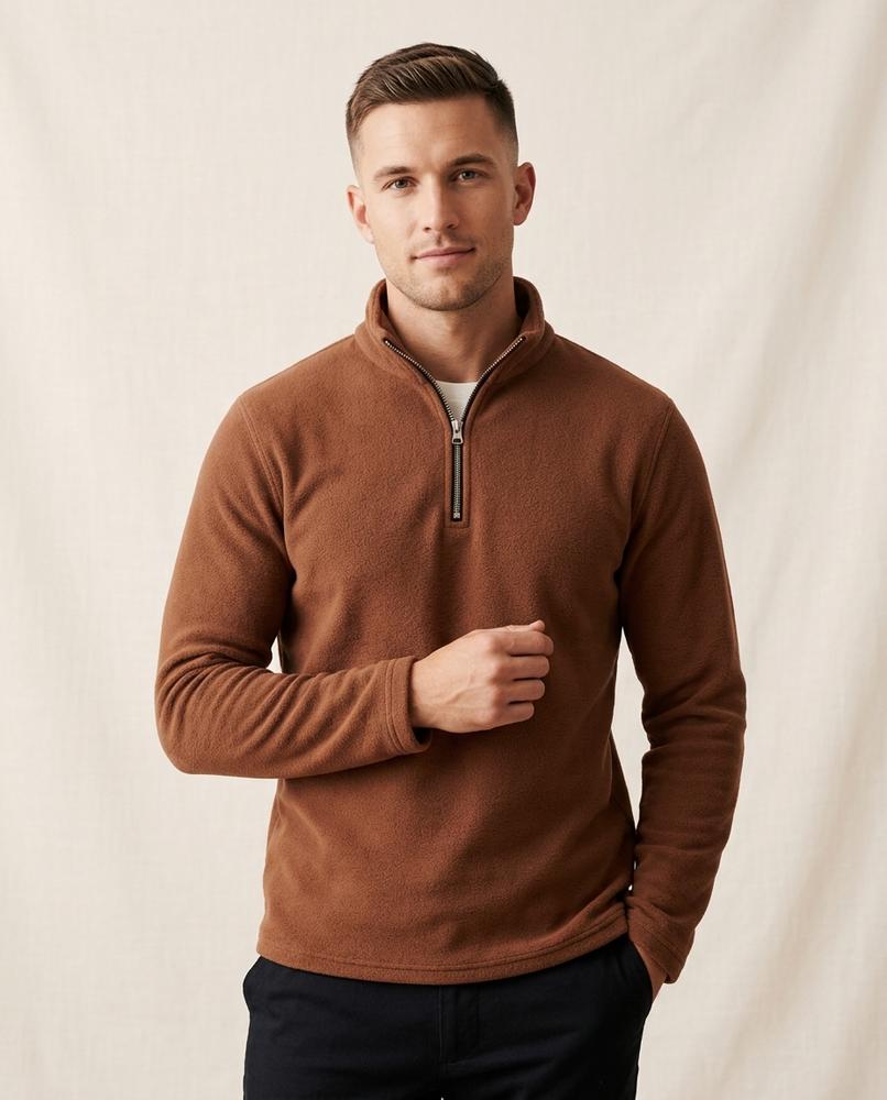 Lands Fashion - Vewid | Half-Zip Wool-Lined Sweater Men