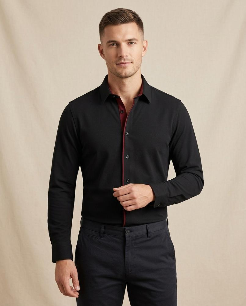 Lands Fashion - Mekik | Long-Sleeve Collared Shirt Men